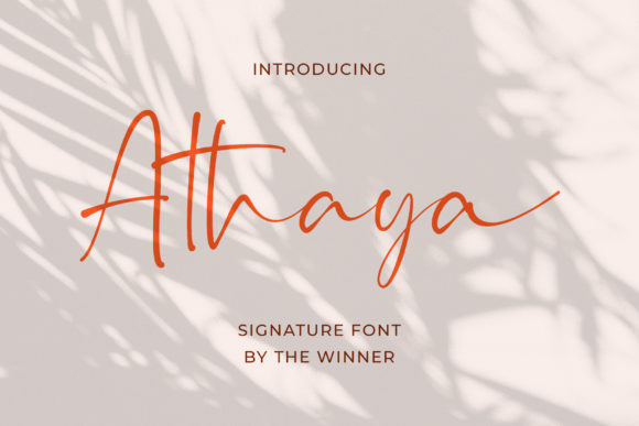 Athaya: Elegant Script Font for Web Design