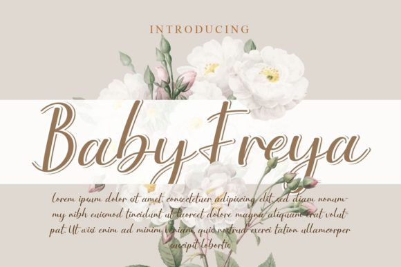 Baby Freya Font: Elegant Handwritten Style