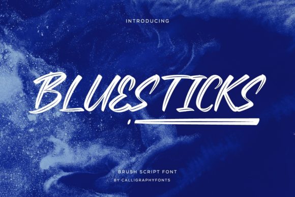 Bluesticks: A Cool Handwritten Font for Creative Projects