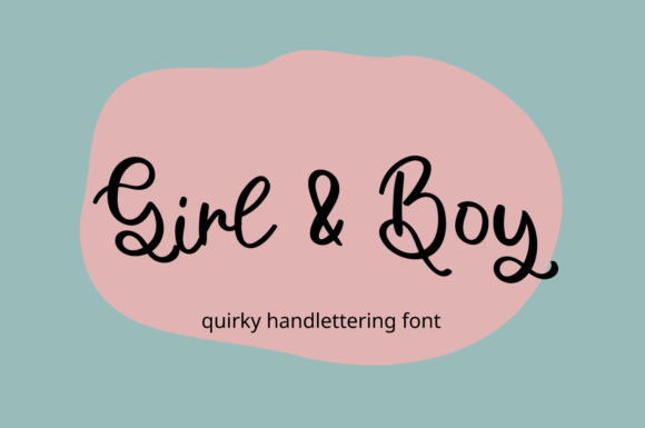 Girl and Boy Font: Elegant Handwritten Style
